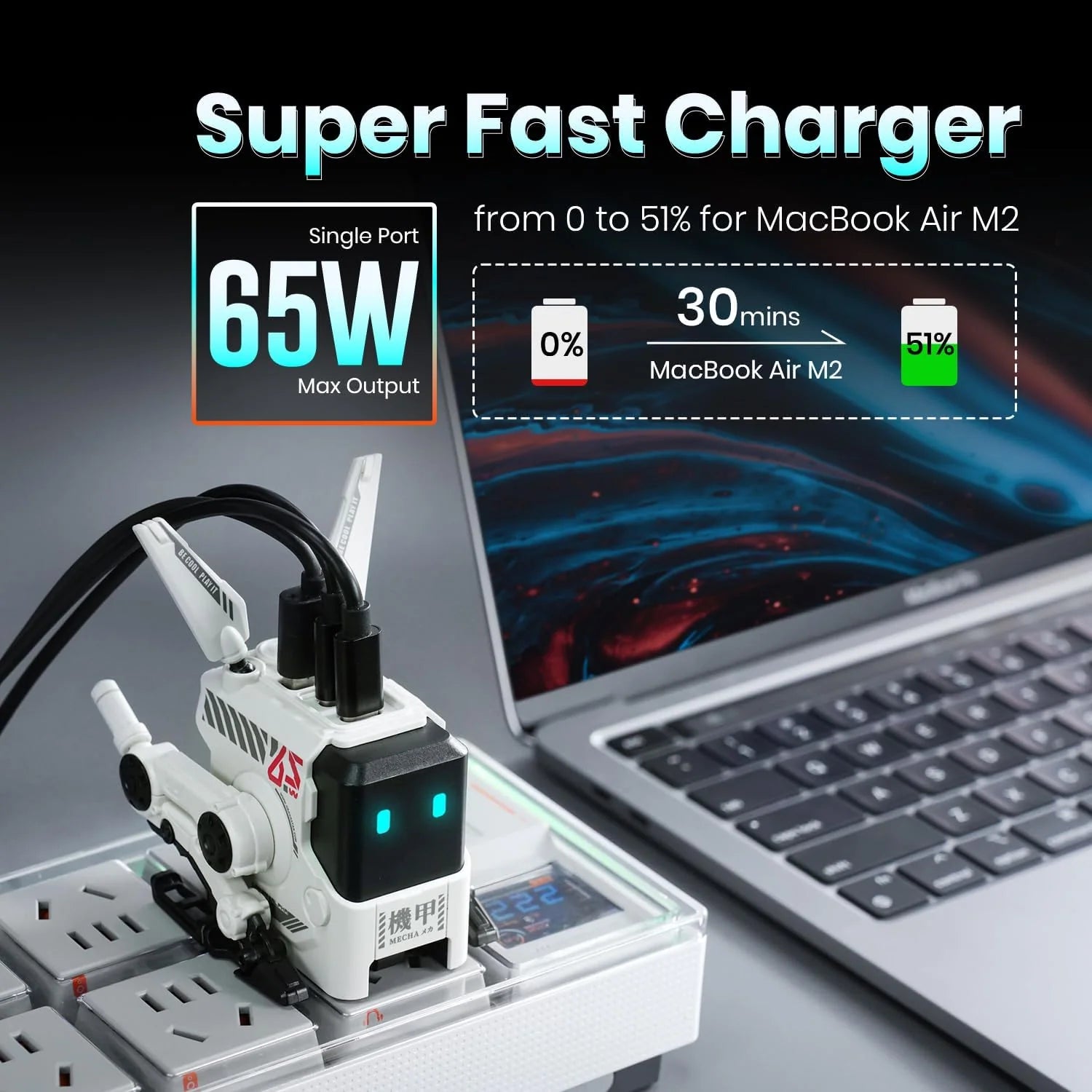 GravaStar Alpha65 65W GaN Fast Charger EU&UK Plug