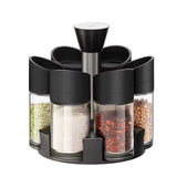 12-Piece 360° Revolving Spice Rack Set with 230ML Glass Jars