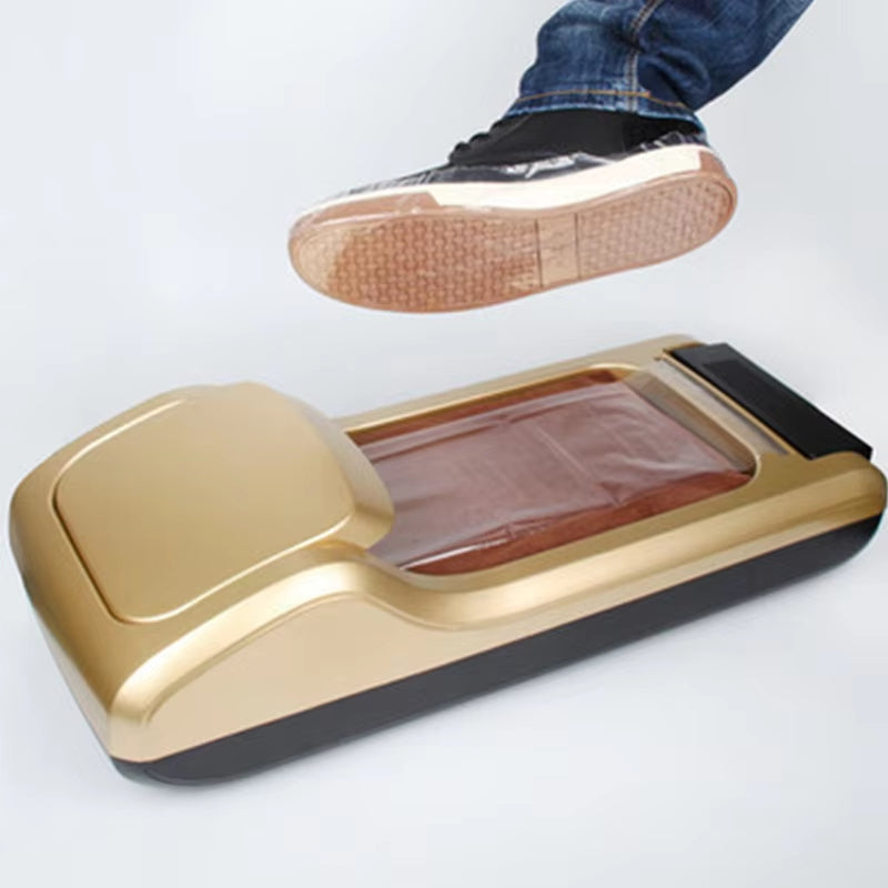 Automatic Mechanical Shoe Cover Dispenser with Foot Pedal Activation and Double Steel Film Cutter