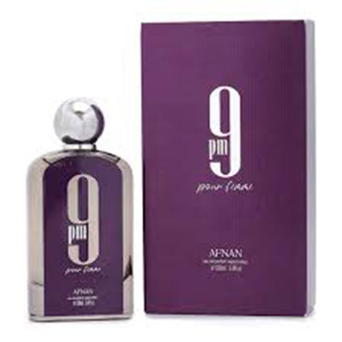 Afnan Ladies 9 pm Femme Spray 3.4 oz EDP For Her - 100 ml