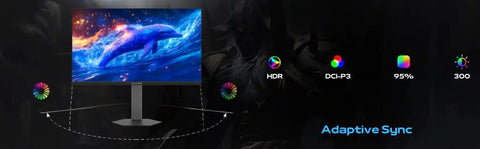 ساديس شاشة الألعاب المسطحة بي إن - دولفين، مقاس 27 بوصة كيو اتش دي 2560x1440 (2 كي) ، 200 هرتز، آي بي أس - أسود