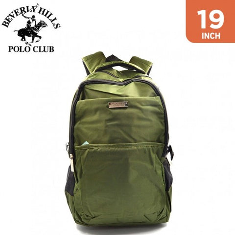 Polo Backpack Club Superior Soft Waterproof - 19 Inch - Black / Green