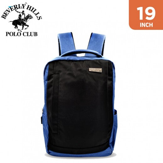 Polo Backpack Club Prosperous Soft  Waterproof - 19 Inch - Black - Blue