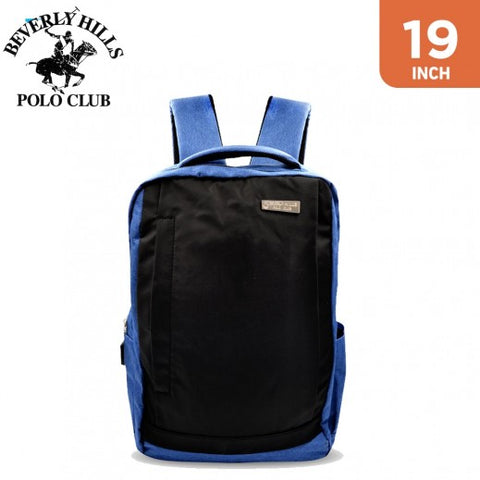 Polo Backpack Club Prosperous Soft  Waterproof - 19 Inch - Black - Blue