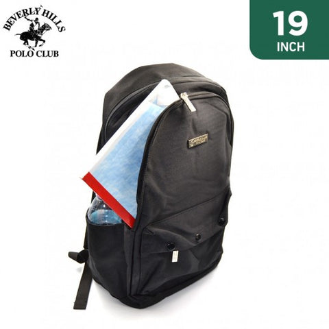 Polo Backpack Club Greative Soft Waterproof - 19 Inch - Black / purple
