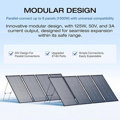 EcoFlow 2 x 125W Solar Panel Set – Portable Energy Solution