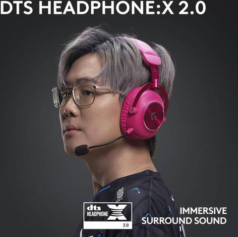 Logitech PRO X 2 LIGHTSPEED Wireless/Bluetooth Gaming Headset - Pink