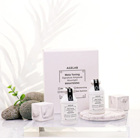 AgeLab Mela Toning Signature Ampoule | Vitamin C Moonlight Brightening Serum for Dark Spots, Hyperpigmentation & Uneven Skin Tone | Radiance & Skin Tone Booster | Korean Skincare | 30ml