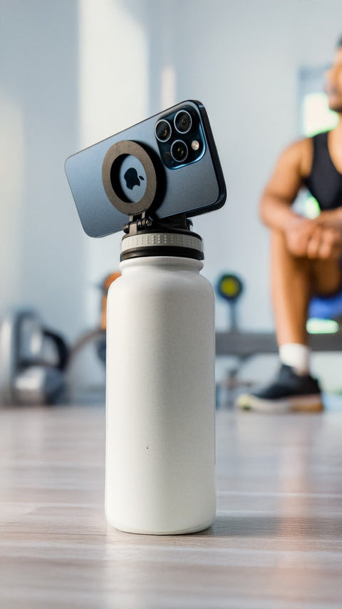 Emjoi MagSafe Stainless Steel Sport Bottle - 900 ML - White