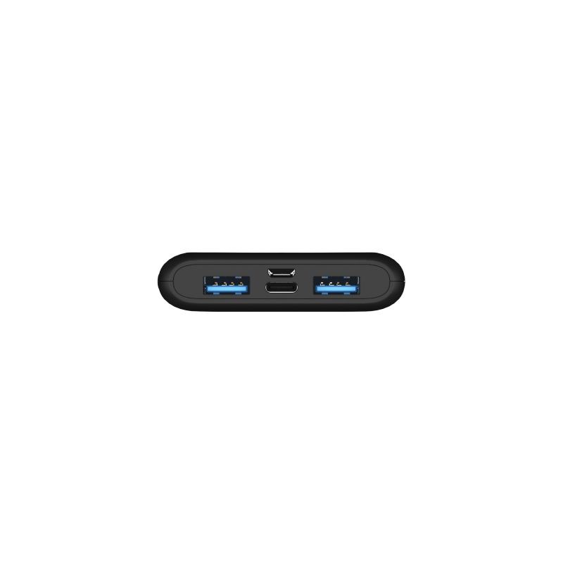 Energizer UE10063PQ_BK, Wired Power Bank, 22.5W, 10000mAh, 3 Ports - Black