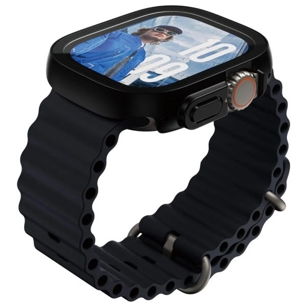 PanzerGlass® Screen Protector Snappie Full Body Slim Black | Apple Watch Ultra | pple Watch Ultra 2