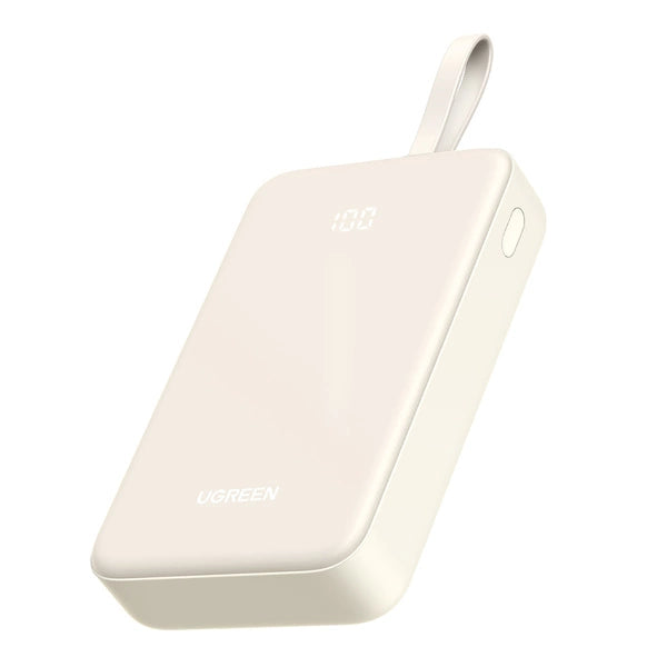 Ugreen PB505 Powerbank 20000mAh 22.5W USB-C USB-A Built-in USB-C Cable - White