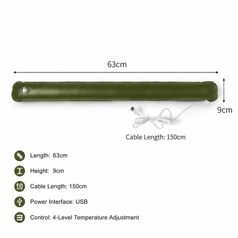 1200-Lumen Inflatable USB LED Camping Tent Light with Magnetic Mount – 65 cm