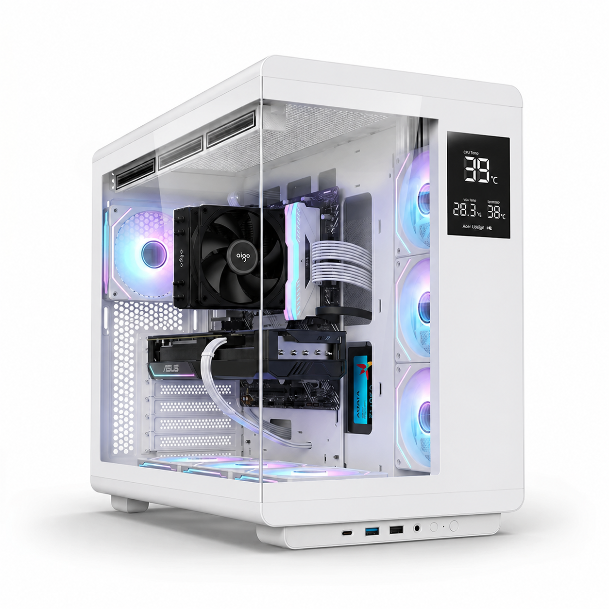 Custom Gaming PC Intel Core i5-14400F, RTX 5060Ti 8GB, 16GB RAM DDR5 6000MHz, Windows 11 Pro