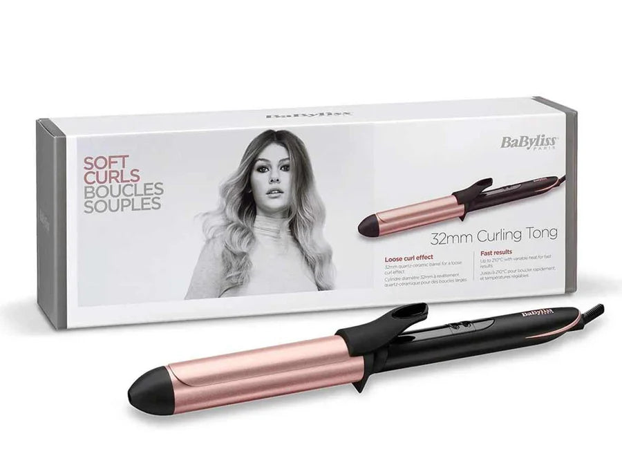 Babyliss Curling Iron 32MM - Up To 6 Temp Settings - 210C Ceramic