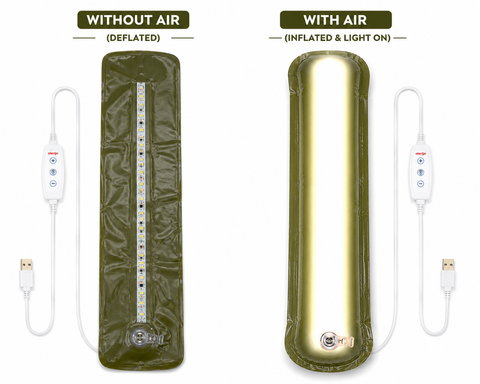 1200-Lumen Inflatable USB LED Camping Tent Light with Magnetic Mount – 65 cm