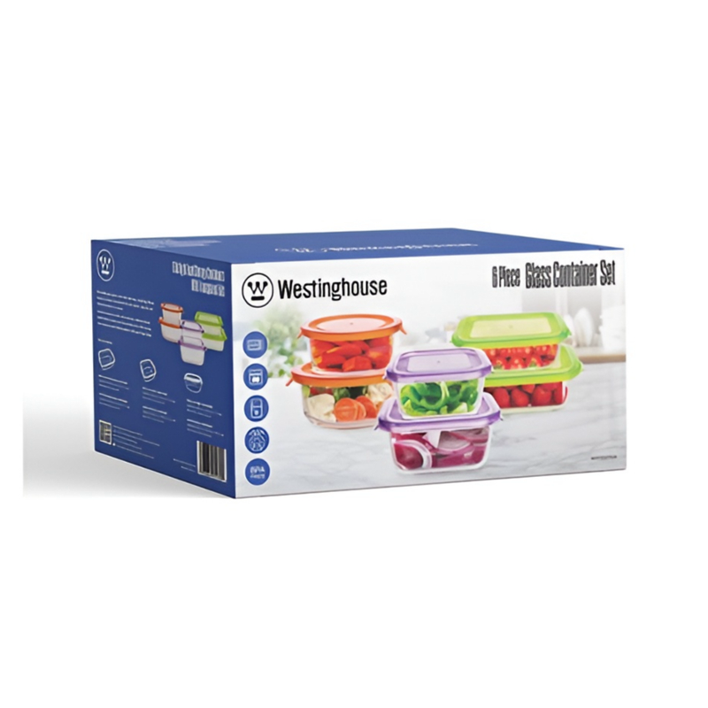 Westinghouse, 6-Piece Glass Container Set with Lids