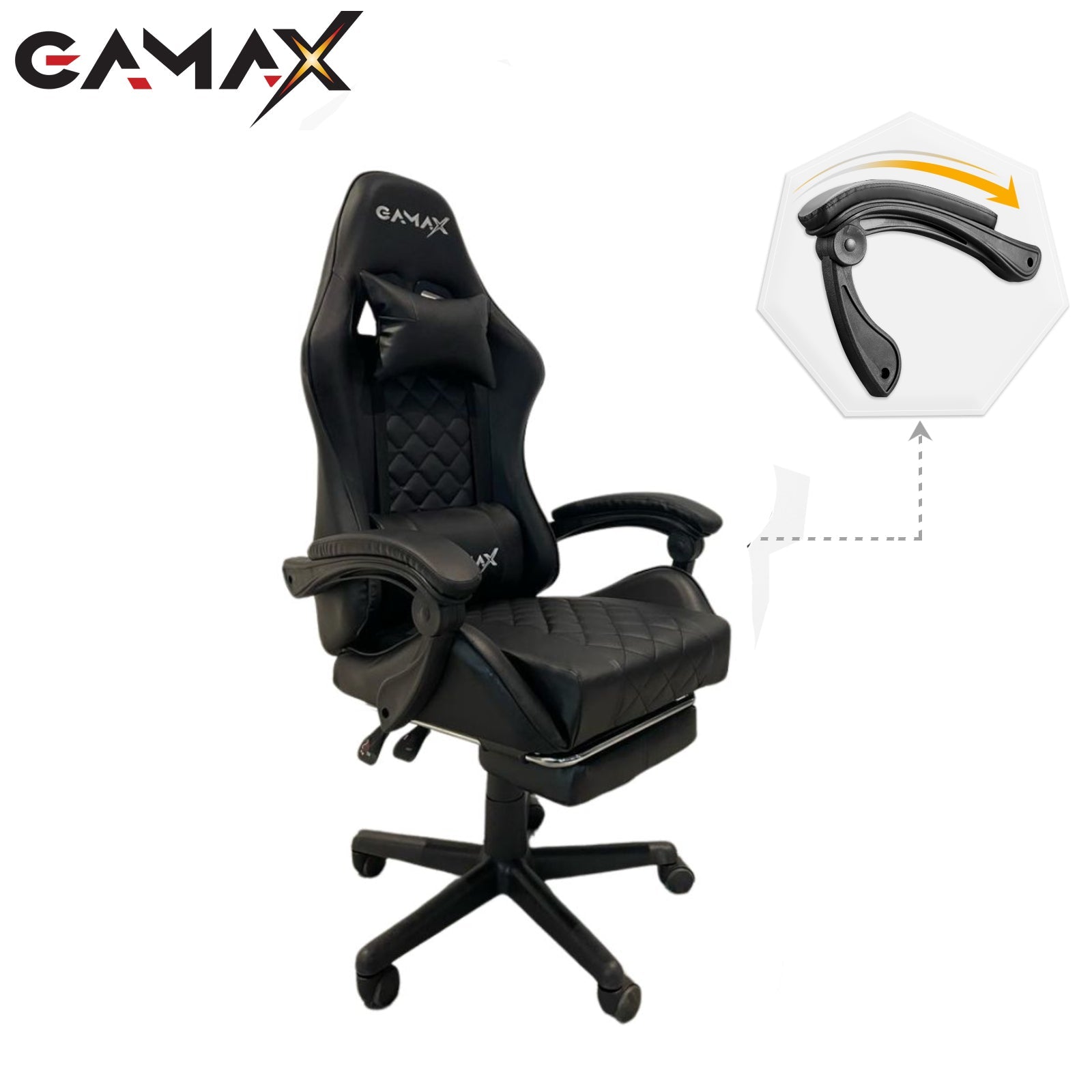 Setup Bundle:Pc Core i5-12400F,RTX 5060,16GB Sades Monitor 24",FHD,200Hz,0.5ms,HDMI 2.1,VA, Gaming Table 120*60*75cm with RGB Light with Gamax Gaming Chair Model 1-LT001L (White)
