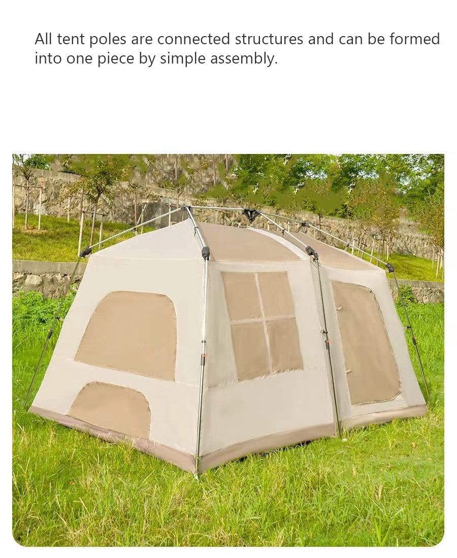 Chanodug Quick-Open Waterproof Camping Tent for 6–8 Persons – 4 × 2.8 m