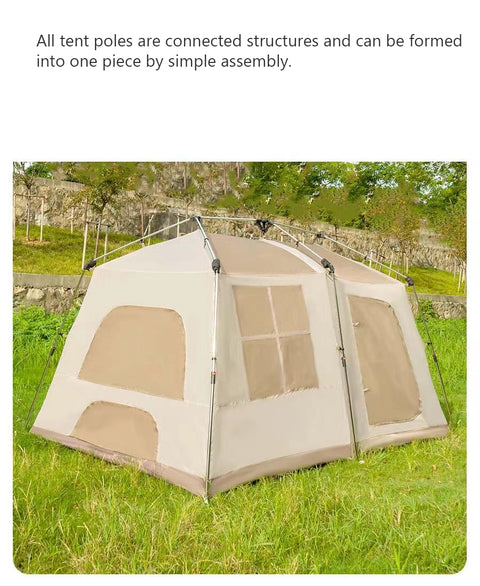 Chanodug Quick-Open Waterproof Camping Tent for 6–8 Persons – 4 × 2.8 m
