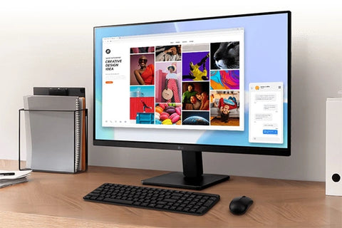 إل جي شاشة مقاس 24 بوصة آي بي أس فل اتش دي، 100 هرتز، مع تقنية  ايه ام دي فري سينك، اتش دي أم آي، في جي ايه