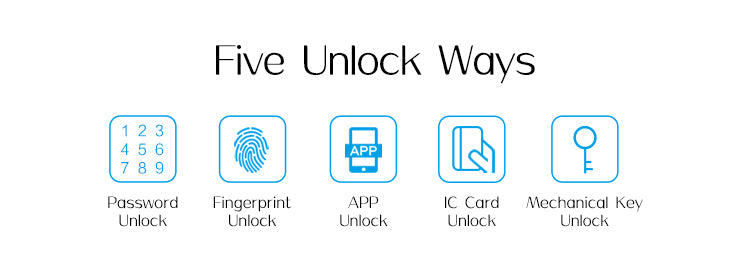 غوبيتا، قفل ذكي TTLock بمعيار IP65 للأبواب الألومنيوم مع بصمة الإصبع وبطاقة والتحكم عبر تطبيق Wi-Fi