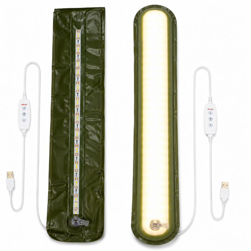 1200-Lumen Inflatable USB LED Camping Tent Light with Magnetic Mount – 65 cm