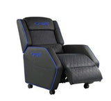 Gamax Gaming Sofa XL Black & Blue Recliner (Assembly not included)