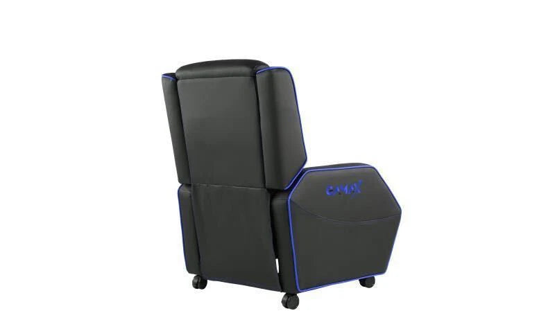 Gamax Gaming Sofa XL Black & Blue Recliner (Assembly not included)