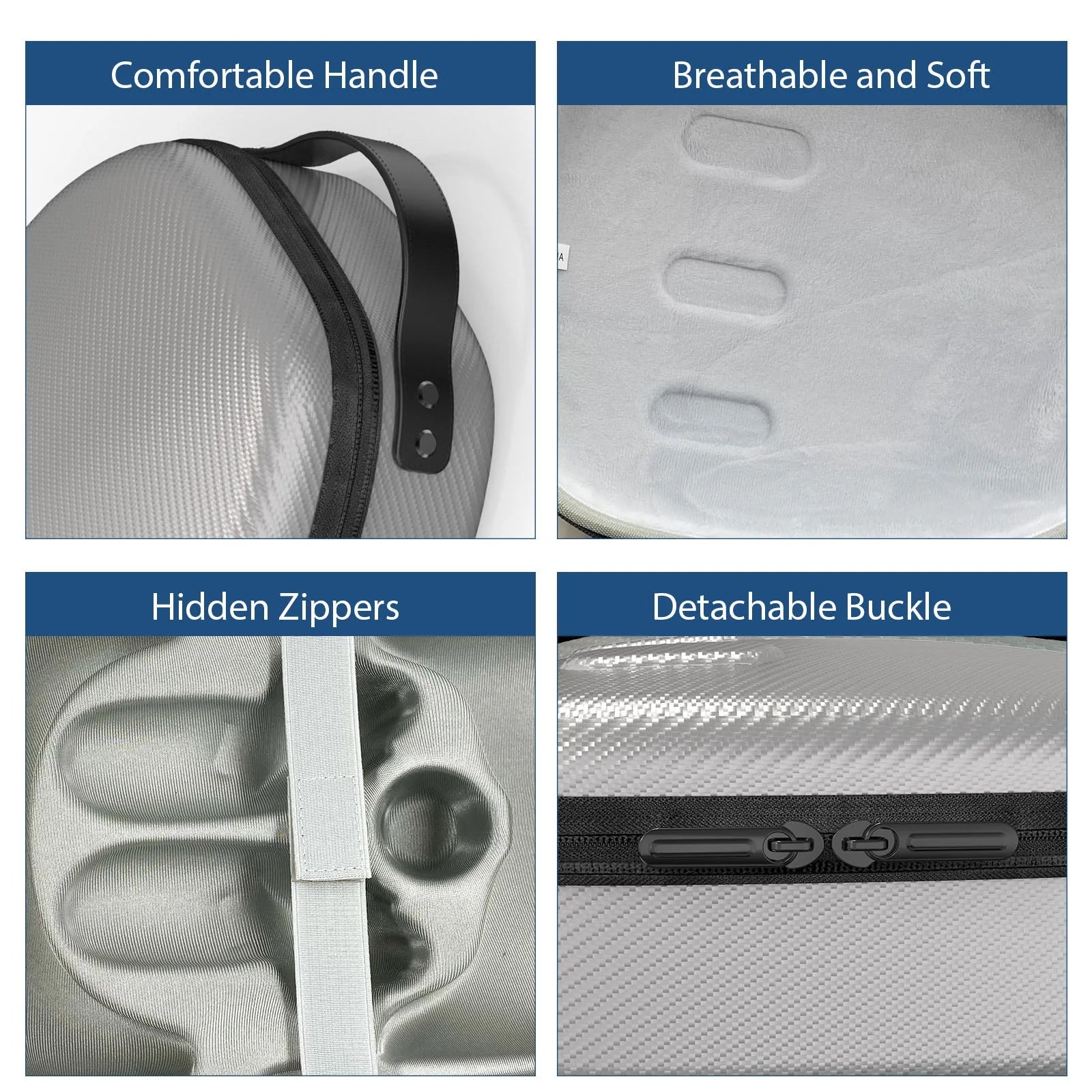 جاماكس حقيبة تخزين ميتا كويست 3 (موديل بي) - فضي