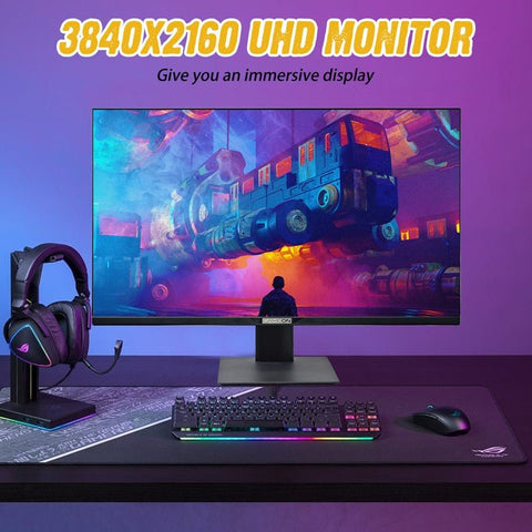 GAMEON 32inch UHD, 144Hz 1ms (3840x2160) 4K Flat IPS 90W, HDMI 2.1 Gaming Monitor With (USB Type-C) G-Sync & FreeSync (Support PS5) - Black