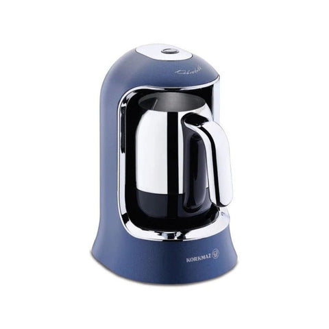 KORKMAZ  Coffee maker 18/10 Stainless steel 4 cups capacity 320 ML 400 watts blue