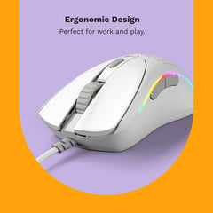 ماوس الألعاب السلكي Glorious Model D2 RGB - أبيض غير لامع