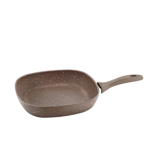 Saflon 24cm Grill Pan – Durable Non-Stick with Textured Base & Soft-Grip Handle  Description: