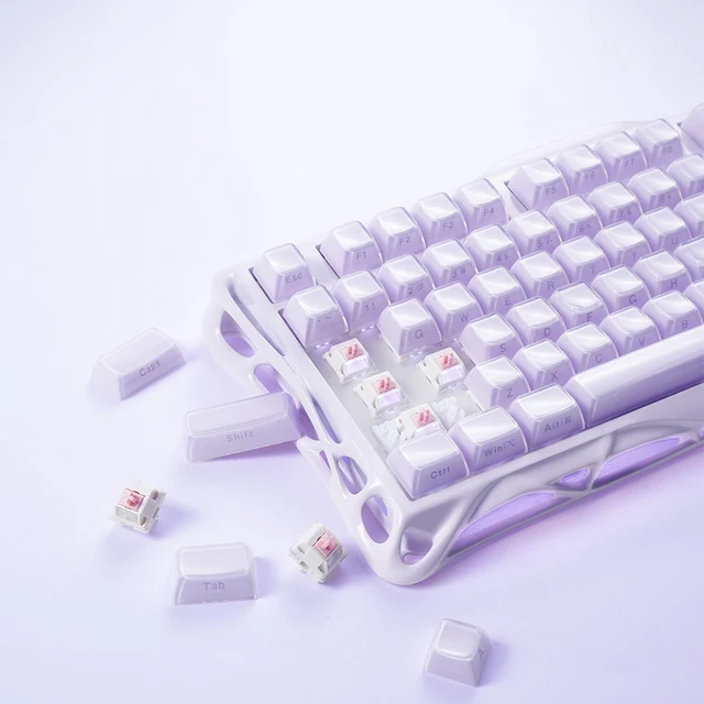GravaStar Mercury K1 75% Wireless Mechanical Gaming Keyboard Special Edition - Lavender Purple
