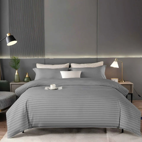 طقم غطاء سرير رمادي 220×240 سم - 6 قطع