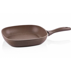 Saflon 28 cm Granite Grill Pan- Nonstick, Scratch-Resistant, Easy to Clea