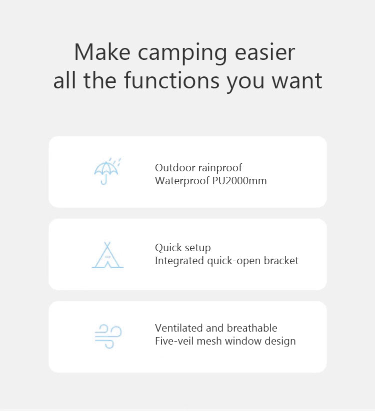 Chanodug Quick-Open Waterproof Camping Tent for 6–8 Persons – 4 × 2.8 m