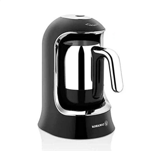 KORKMAZ coffee maker 18/10 Stainless steel 4 cups capacity 320 ML 400 watts black