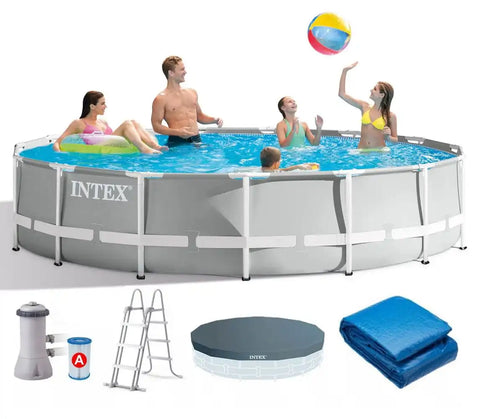 INTEX Prism Frame Above Ground Pool Round 26724 Size: 457 x 107 cm 26724