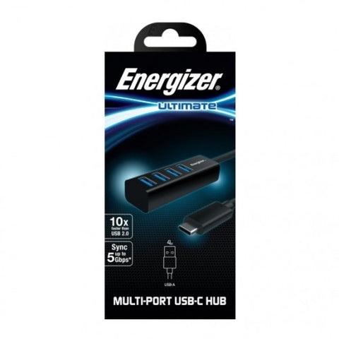 Buy Energizer HC304A, Multi-port USB Type-C Hub - Black Online in Be3ah Kuwait