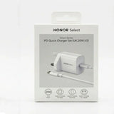 HONOR Select Power Adapter (20W GaN) PD With C-C Cable 1M - White