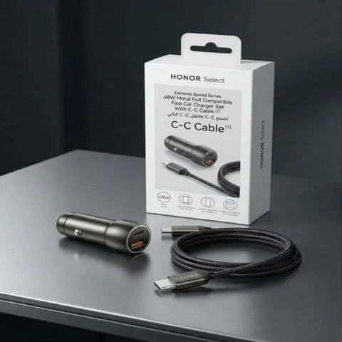 HONOR Select Car Charger 48W PD 1C 1A With C-C Cable 1M - Black