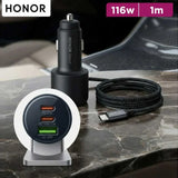 HONOR Select Car Charger 116W PD 2C 1A With C-C Cable 1M - Black