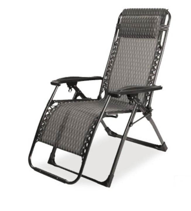KKF Portable Foldable Reclining Lounge Chair with Adjustable Backrest for Camping & Outdoor Use