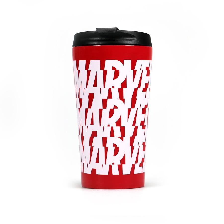 HMB Lidded Mug: Marvel – Logo (AOP) (Metal)