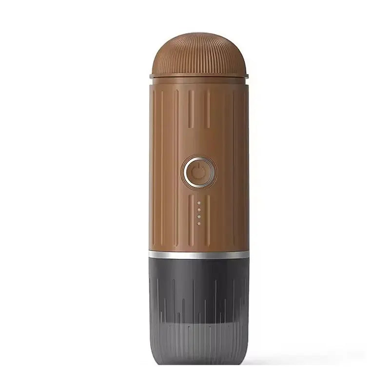 آي كافيلاس ماكينة تحضير قهوة الإسبريسو المحمولة 2 في 1 مع تسخين - بني