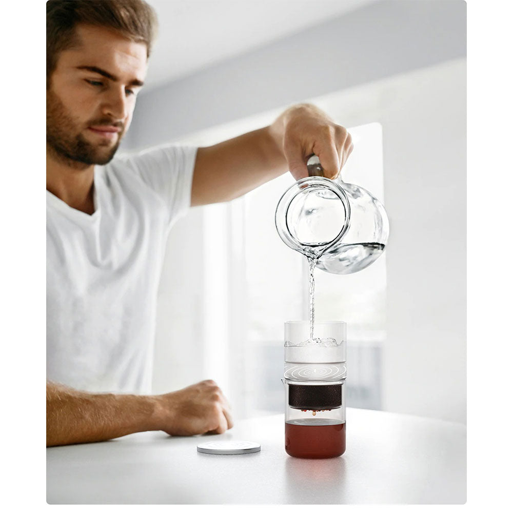 iCafilas Portable Cold Brew Coffee Maker 300ml with Borosilicate Glass Dripper & Stainless Steel Filter