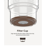 iCafilas Portable Cold Brew Coffee Maker 300ml with Borosilicate Glass Dripper & Stainless Steel Filter
