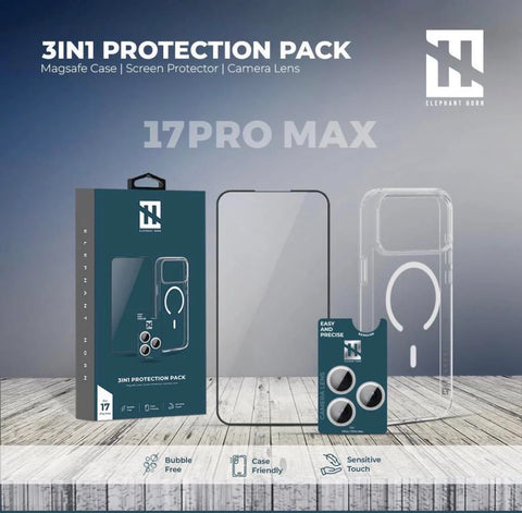 Elephant Horn, 3 IN 1 Protection Pack, iPhone 17 Series - Clear